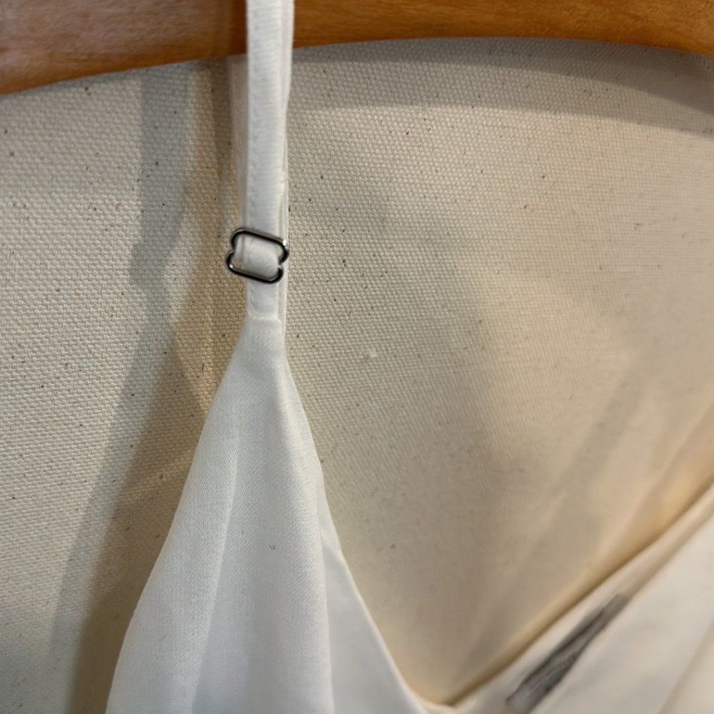 & Other Stories Sleeveless Wrap Mini Dress in White Size 6 - Picture 5 of 6